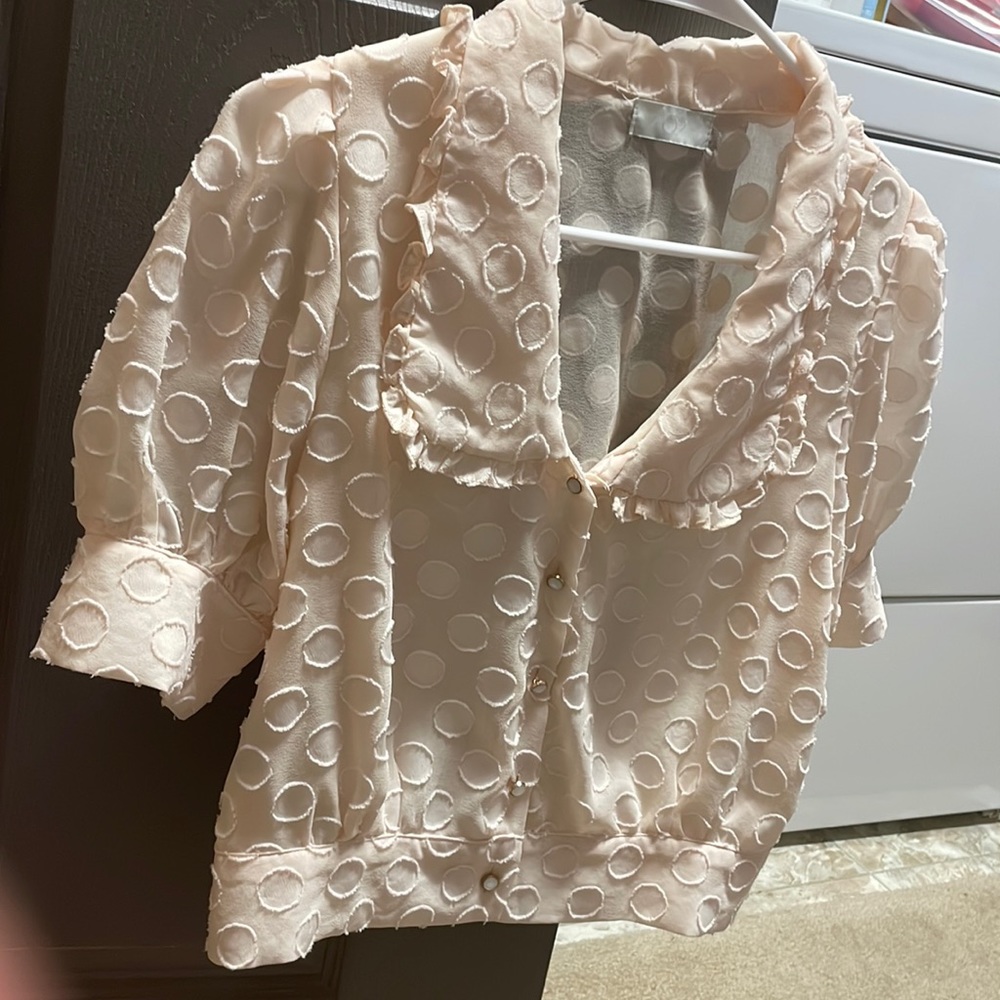 Pink See Through Blouse
